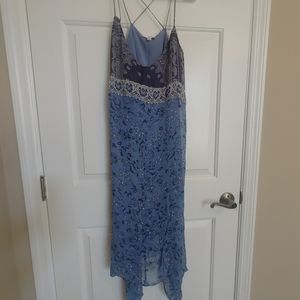 Lucky Brand Blue Patterned Sheath Dress Size Small NWT